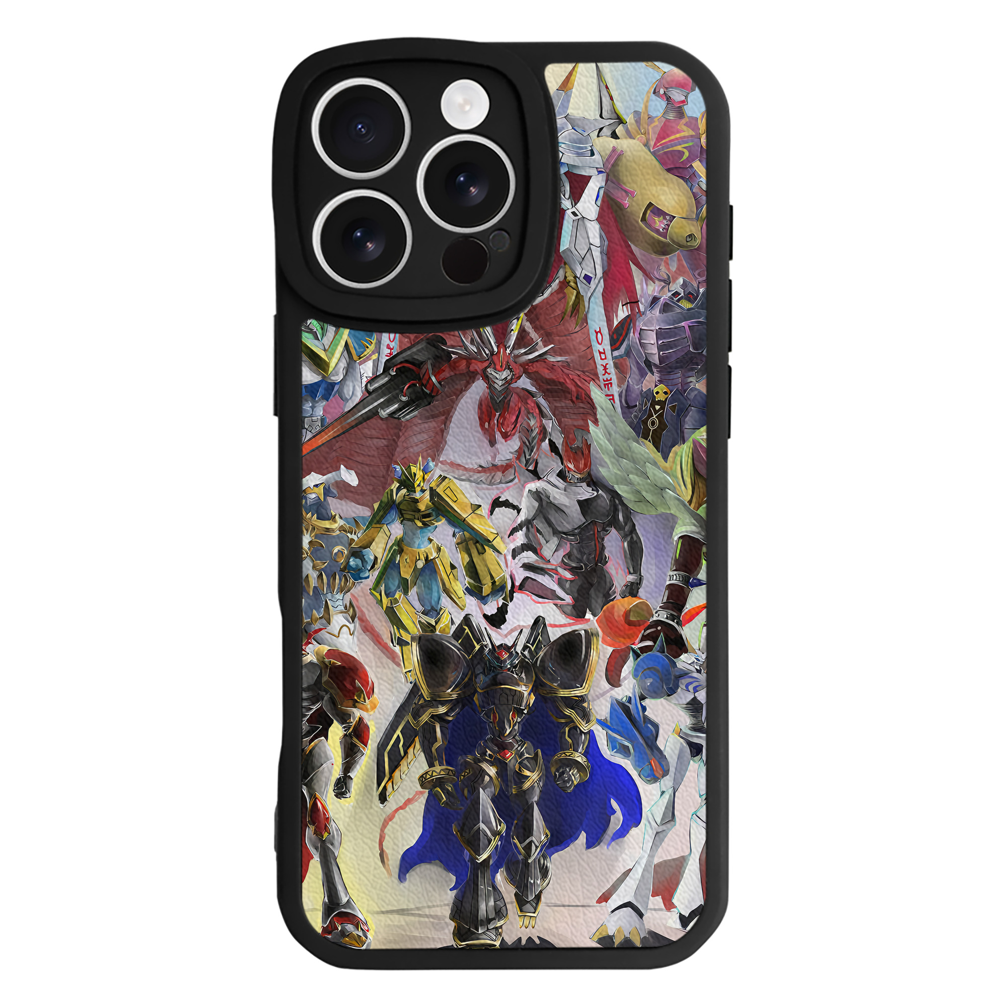 （画像用） Digimon デジタルモンスター/デジモン 【iPhone 16シリーズ対応】シリコンスマホケース（レザー調） 材質：シリコン